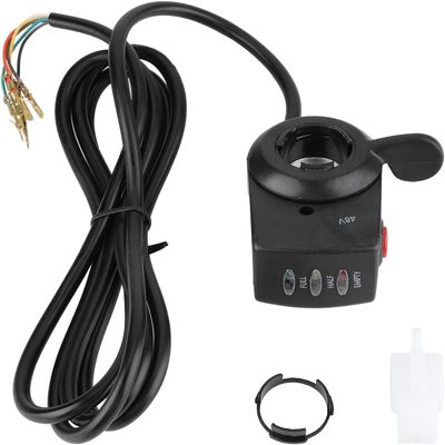 Speed Control Throttles, 48V 6 Pin Electric Bike Thumb Throttle Speed Control Finger Throttle Accelerator for Electric Scooters