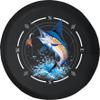 Spare Tire Cover Compass Blue Marlin Sea Charter Fishing Big FishWheel Covers Fit for SUV accessories Trailer RV Accessories and Many Vehicles view 1