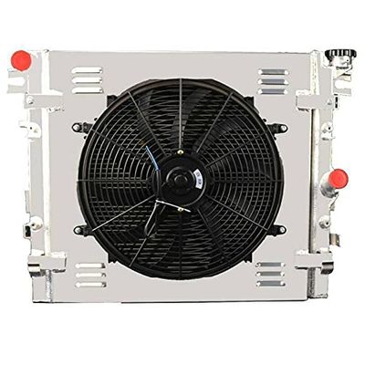 ALLOYWORKS Aluminum Radiator + Shroud Fan + Relay for 2007-2017 Jeep Wrangler JK 3.6L 3.8L 220Cu.V6