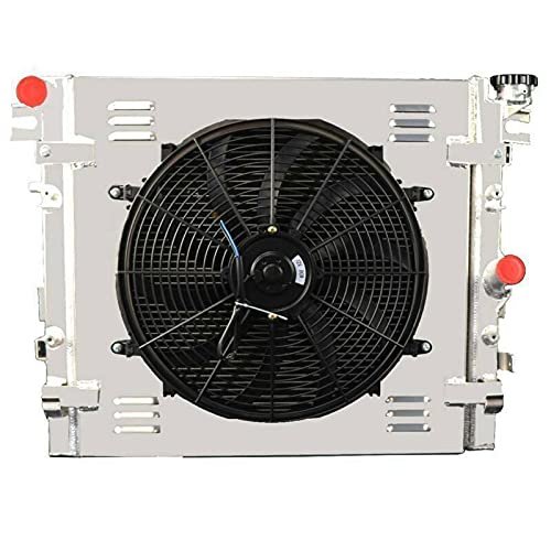 ALLOYWORKS Aluminum Radiator + Shroud Fan + Relay for 2007-2017 Jeep Wrangler JK 3.6L 3.8L 220Cu.V6