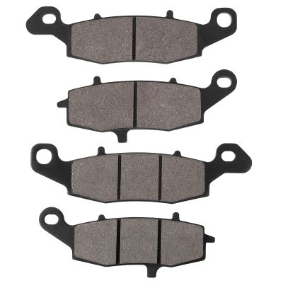 SOLLON Front and Rear Brake Pads for VN900 Vulcan Classic/Classic LT 2006-2014, VN900 Vulcan Custom 2007-2014, VN1500 1999-2004, VN1600 Vulcan Classic 2001-2008, VN1700 Vulcan 2009-2014