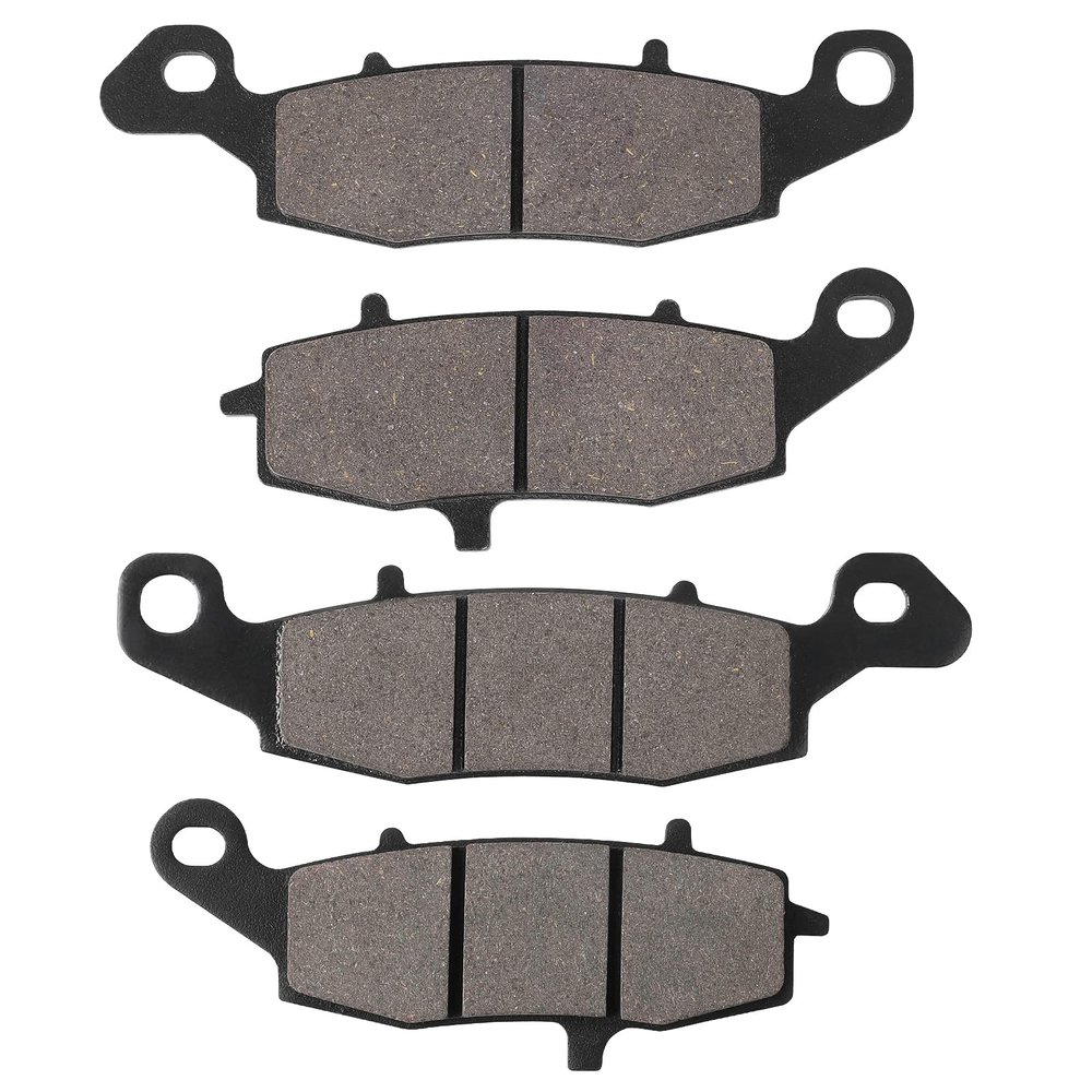 SOLLON Front and Rear Brake Pads for VN900 Vulcan Classic/Classic LT 2006-2014, VN900 Vulcan Custom 2007-2014, VN1500 1999-2004, VN1600 Vulcan Classic 2001-2008, VN1700 Vulcan 2009-2014