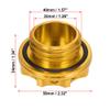 X AUTOHAUX Gold Tone Aluminum Alloy Car Gas Oil Filler Plug Cover Fuel Tank Caps for Subaru Ascent 2019-2021 for Subaru Forester 1998-2021 for BRZ view 3