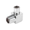 X AUTOHAUX 90 Degree Car Heater Hose Connector Aluminum Intake Manifold Connector 1/2 Inch NPT to 7/10 Inch view 1