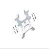 Aluminum Rear Chassis Support Frame For Axial 1:10 SCX10 III Jeep Wrangler AXI03007 / Jeep Gladiator AXI03006-9Pc Set Silver view 1