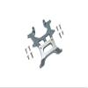 Aluminum Rear Chassis Support Frame For Axial 1:10 SCX10 III Jeep Wrangler AXI03007 / Jeep Gladiator AXI03006-9Pc Set Gray Silver view 1