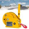 Boat Trailer Winch, 1200lbs Hand Crank Winch with Brake and Cable for Anchor, Portable Manual Gear Winch for ATV/UTV, Two-Way Self-Locking Traction Device view 1