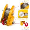 Boat Trailer Winch, 1200lbs Hand Crank Winch with Brake and Cable for Anchor, Portable Manual Gear Winch for ATV/UTV, Two-Way Self-Locking Traction Device view 3