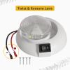 Partsam 1Pc 4 Inch Round LED Utility Dome Light Surface Mount for Home Truck RV Trailer Boat Aircraft Interior Light, 4" High Power White & Blue LED Downlight, 3-Way rocker switch(White/Off/Blue) view 3