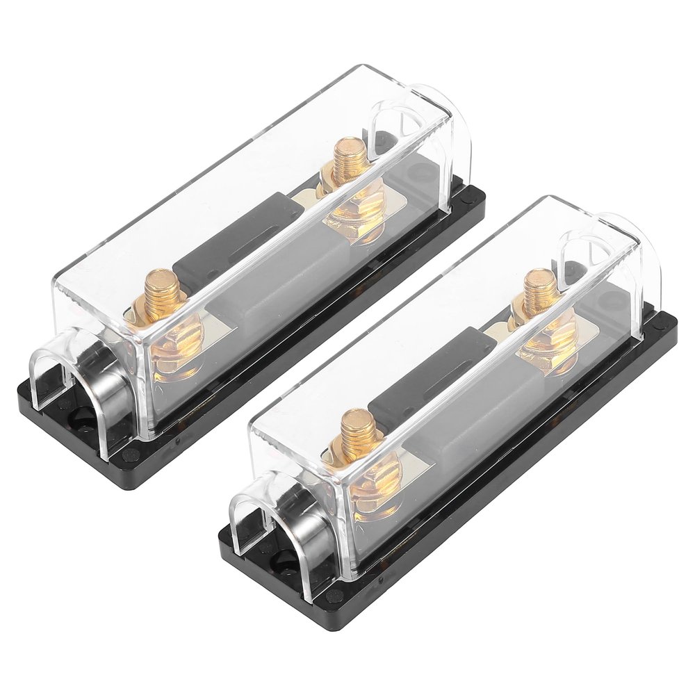X AUTOHAUX 2pcs 0 4 8 10 Gauge AWG Inline ANL Fuse Holder with 200Amp ANL Fuse for Car Audio Electrical Protection