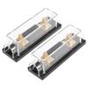 X AUTOHAUX 2pcs 0 4 8 10 Gauge AWG Inline ANL Fuse Holder with 200Amp ANL Fuse for Car Audio Electrical Protection view 1
