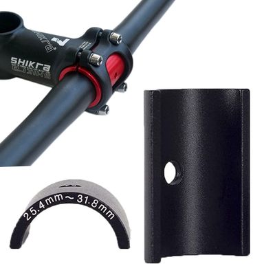 BNVB Bike Handlebar Shim 25.4-31.8 Aluminum Alloy Bicycle Handlebar Stem Shim Adapter (black)