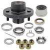 [1-Set] 3500lbs Trailer Axle Wheel Hub and Bearing Kit L44649/10, L68149/11 for #84 Spindle, 1.719'', 10-19 Seal, Dust Cap, Spindle Nut, Shaft Washer, Wheel Lug Nuts view 1