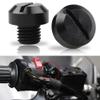 2Pcs M10x1.25 Motorcycle Mirror Hole Plugs Right Left Screws Bolts Aluminum CNC for Yamaha for Kawasaki for Suzuki Motor Parts (Black) view 1