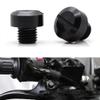 2Pcs M10x1.25 Motorcycle Mirror Hole Plugs Right Left Screws Bolts Aluminum CNC for Yamaha for Kawasaki for Suzuki Motor Parts (Black) view 2