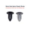 30pcs 10mm Hole Nylon Plastic Rivets Gray Vehicle Fasteners Roof Lining Trunk Trim Panel Retainer Clips,Gray 30PCS view 2
