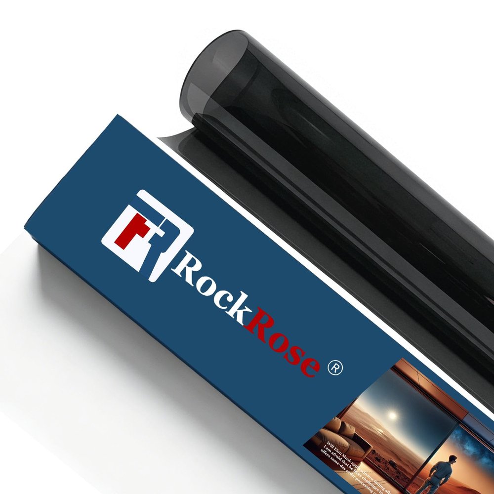 RockRose 35% Premium Carbon Car Window Tint Film 24 in x 10FT 2PLY Charcoal Privacy Film UV, Heat Blocking Tint for Car or Home Adhesive Film Easy Shrink, Plotter Friendly Pro Grade
