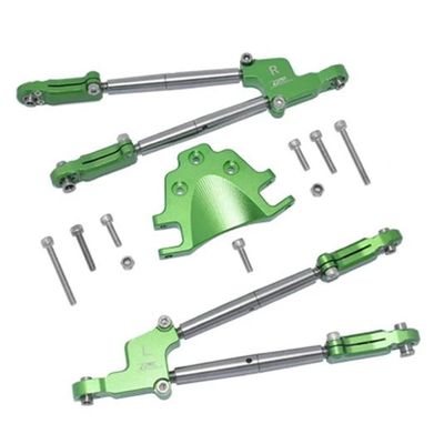 GPM for ARRMA 1/5 KRATON 8S BLX ARA110002T1/T2,Outcast 8S BLX ARA5810 Aluminum Rear TIE RODS with STABILIZER -12PC Set (Green)