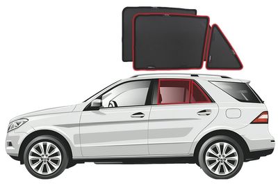 Genuine SNAPSHADES Car Rear Window Shades for Mercedes-Benz M-Class/GLE SUV 3rd Gen (W166; 2011-2019)
