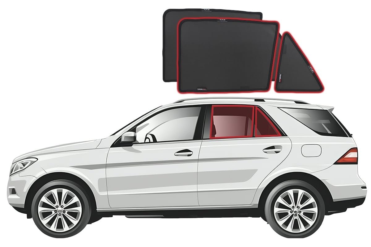 Genuine SNAPSHADES Car Rear Window Shades for Mercedes-Benz M-Class/GLE SUV 3rd Gen (W166; 2011-2019)