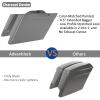 Advanblack 4.5" Stretched Extended Saddlebags w/Security Knobs Fits for H-D Touring 2014-2023 Road King Electra Road Street Glide Ultra Classic (Charcoal Denim) view 2
