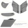 Advanblack 4.5" Stretched Extended Saddlebags w/Security Knobs Fits for H-D Touring 2014-2023 Road King Electra Road Street Glide Ultra Classic (Charcoal Denim) view 3