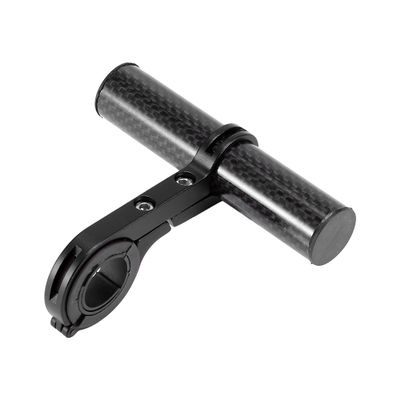 X AUTOHAUX 10cm Bicycle Aluminum Alloy Handlebar Extension Bracket Carbon Fiber Pattern Black