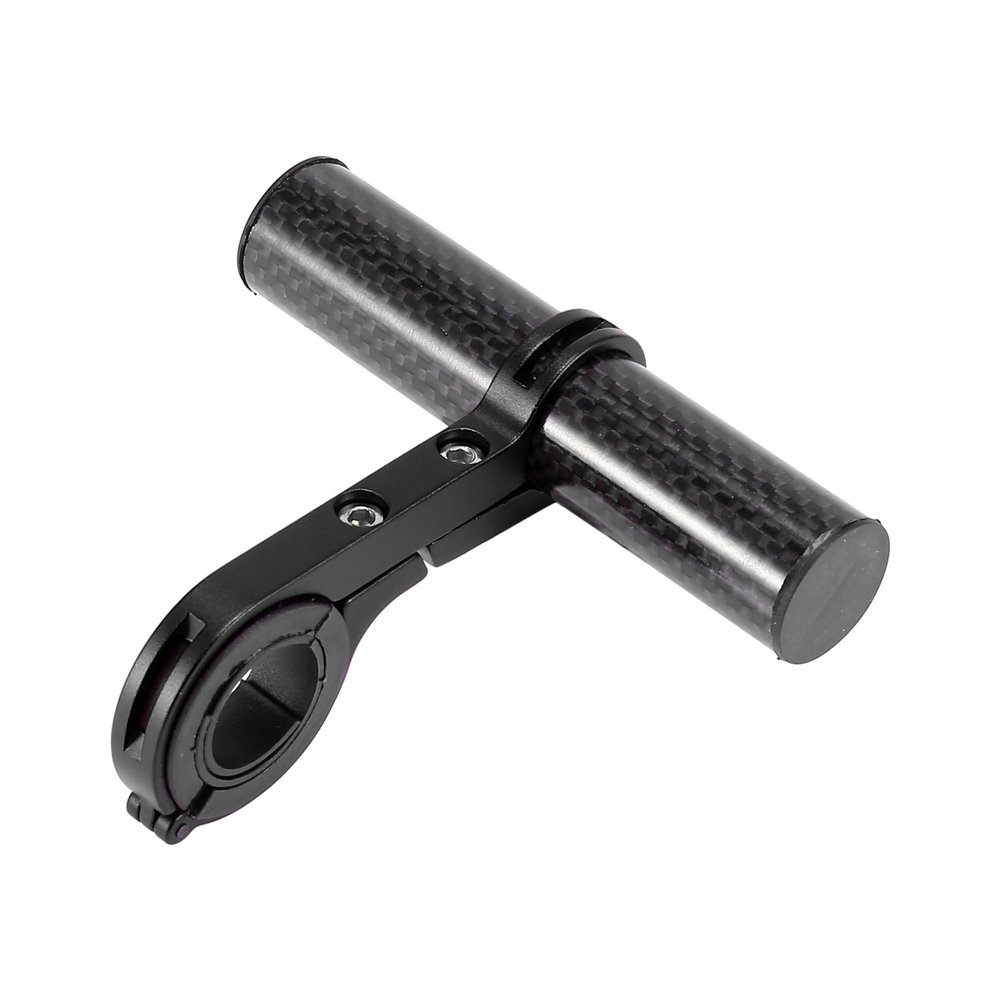 X AUTOHAUX 10cm Bicycle Aluminum Alloy Handlebar Extension Bracket Carbon Fiber Pattern Black