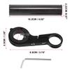 X AUTOHAUX 10cm Bicycle Aluminum Alloy Handlebar Extension Bracket Carbon Fiber Pattern Black view 3