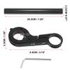 X AUTOHAUX Bicycle Aluminum Alloy Double Handlebar Extension Bracket Carbon Fiber Pattern Black view 3