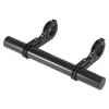 X AUTOHAUX Bicycle Aluminum Alloy Double Handlebar Extension Bracket Carbon Fiber Pattern Black view 4