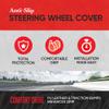 Motor Trend FlexGrip Gray Steering Wheel Cover for Cars Standard 15 inch Car Steering Wheel Cover, Gray and Black Steering Wheel Protector for Auto Truck Van SUV view 2