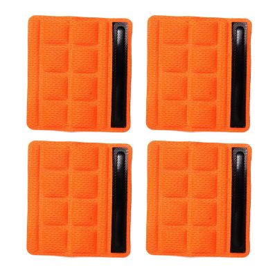 PAXLamb Universal Helmet Chin Pads Foam Sponge Pad Strap Padding Replacement Lining Cushion Mat Liner for Sport Outdoor Cycling Bike Motorcycle Bicycle Riding (Orange 4PCS)