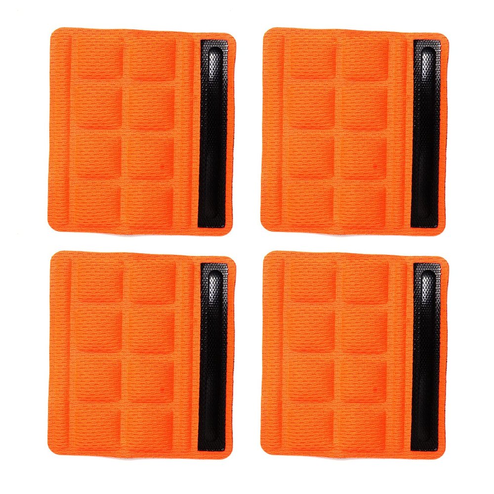 PAXLamb Universal Helmet Chin Pads Foam Sponge Pad Strap Padding Replacement Lining Cushion Mat Liner for Sport Outdoor Cycling Bike Motorcycle Bicycle Riding (Orange 4PCS)