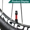 MUQZI Tubeless Schrader Valve Stems Kits - Alloy 60mm Bike No Tubes Valve Schrader Stems Universal for MTB Rim Tubeless Valve with Removal Tool, Black view 2