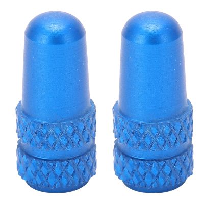 Bicycle Valve Stem, Lightweight Aluminum Alloy Durable Bike Valve 2 Pack Light Blue for Mountain Road Cyclists Daily Maintenance