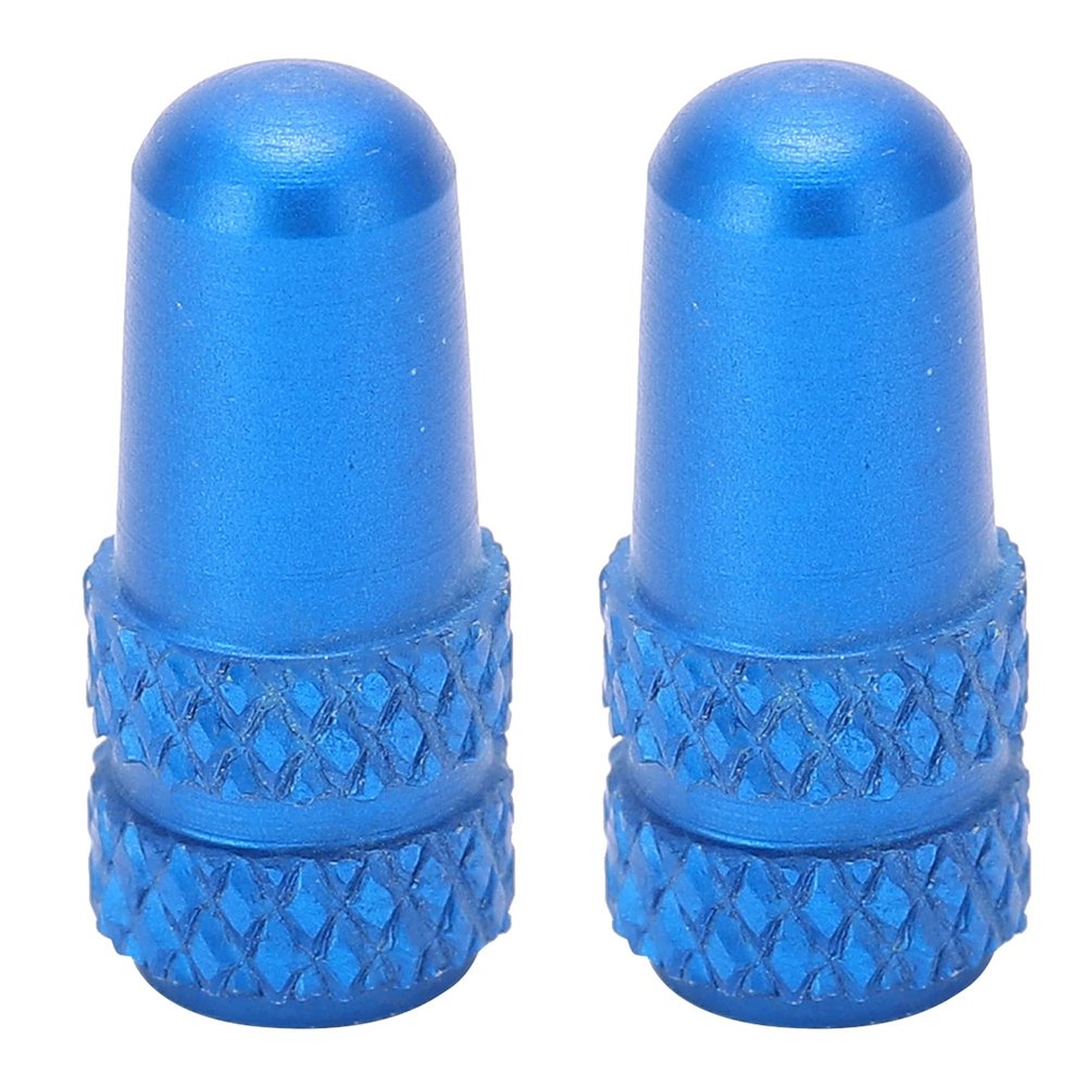 Bicycle Valve Stem, Lightweight Aluminum Alloy Durable Bike Valve 2 Pack Light Blue for Mountain Road Cyclists Daily Maintenance