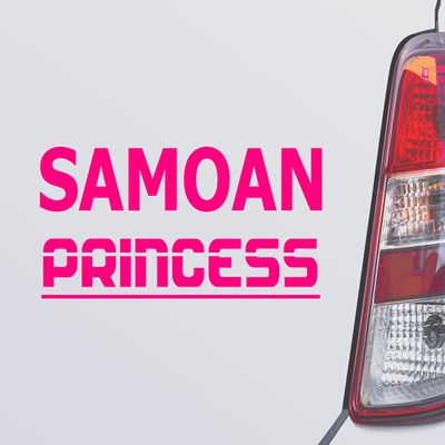 Custom Brother - Samoan Princess Pink Color Car Laptop Wall Bumper Decal Sticker, Desy74