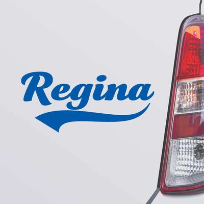 Custom Brother - Regina Name Blue Color Car Laptop Wall Bumper Decal Sticker, DesA78