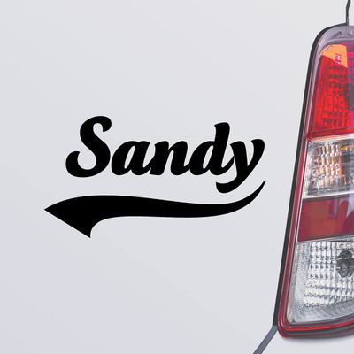 Custom Brother - Sandy Name Black Color Car Laptop Wall Bumper Decal Sticker, DesM78