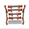 GPM for Losi 1/18 Mini-T 2.0 2WD Stadium Truck Upgrade Parts Aluminum + Stainless Steel Adjustable Tie Rods - 18Pc Set Orange view 1