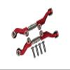 GPM For Losi 1/18 Mini-T 2.0 2WD Stadium Truck Upgrade Parts Aluminum + Stainless Steel Adjustable Front Steering Tie Rod - 6Pc Set Red view 1
