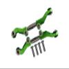 GPM For Losi 1/18 Mini-T 2.0 2WD Stadium Truck Upgrade Parts Aluminum + Stainless Steel Adjustable Front Steering Tie Rod - 6Pc Set Green view 1