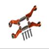 GPM For Losi 1/18 Mini-T 2.0 2WD Stadium Truck Upgrade Parts Aluminum + Stainless Steel Adjustable Front Steering Tie Rod - 6Pc Set Orange view 1