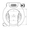 ABUS Frame Lock PRO Amparo 4750SL NR - Bicycle Lock for Attaching to the Frame of the Bicycle - 8.5 mm - ABUS Security Level 9 - Black view 3