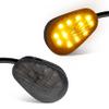 QUASCO Flush Mount Motorcycle Turn Signals Smoked Lens led Blinkers Compatible with Yamaha YZF R1 R3 R6 R6S FJ 09 FZ MT 07 09, Amber view 1