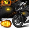 QUASCO Flush Mount Motorcycle Turn Signals Smoked Lens led Blinkers Compatible with Yamaha YZF R1 R3 R6 R6S FJ 09 FZ MT 07 09, Amber view 4