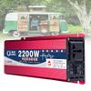 ZWJABYY Inverter,2200W/1600W Pure Sine Wave Inverter,Car Inverter Dc 12V/24V to Ac 110V/220V Power Bank with Ac Outlet LCD Digital Display Power Converter,2200W-12Vto220V view 1