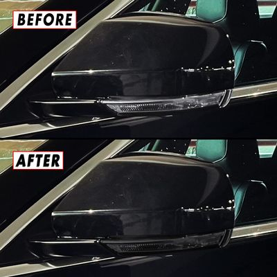SlickMod PreCut Vinyl Smoke Tint for 2013-2018 Cadillac ATS Sedan Side Mirror (4. Mirror Signal, 35 percent Light Smoke)