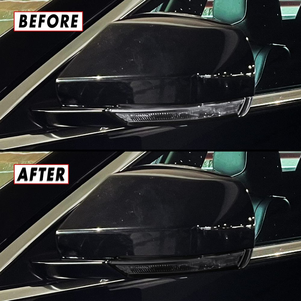 SlickMod PreCut Vinyl Smoke Tint for 2013-2018 Cadillac ATS Sedan Side Mirror (4. Mirror Signal, 35 percent Light Smoke)